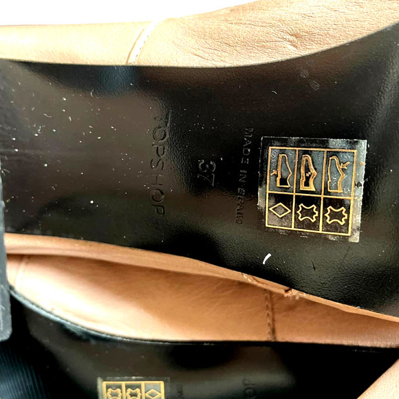 NWOT Topshop Womens Leather Side Bow Ankle Bootie Back Zip Size 6.5US Tan - Picture 8 of 8